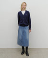 Marithé François Girbaud W A-Line Denim Midi Skirt