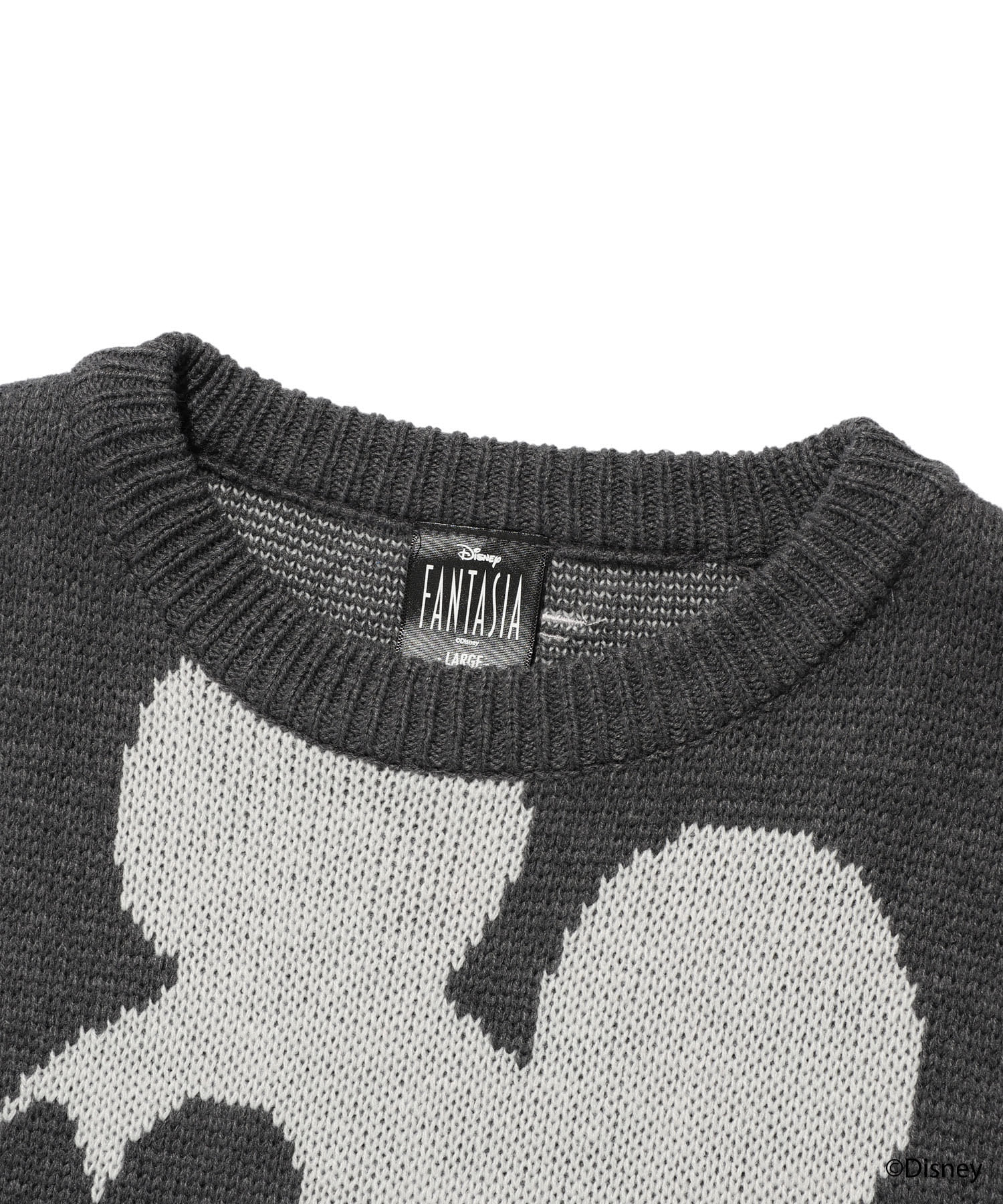 Nice Ghost Club Fantasia Mickey Mouse Knit [Charcoal]