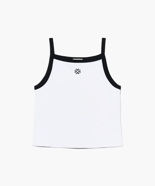 Marithé François Girbaud Women's Color Block Square Neck Sleeveless Stripe Top
