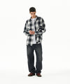 Mahagrid Cut Off Flannel Check Shirt