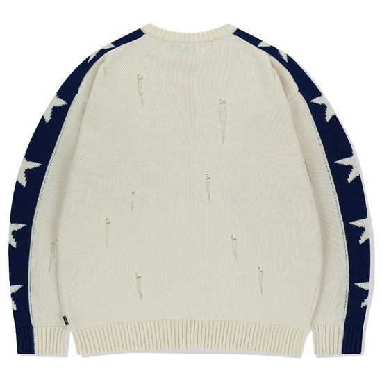Mahagrid STAR CRASH KNIT CREWNECK