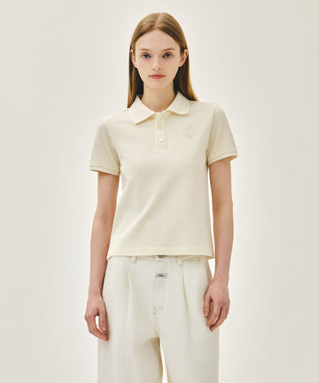 Marithé François Girbaud W EMBLEM PK COLLAR TEE