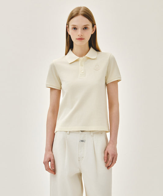 Marithé François Girbaud W EMBLEM PK COLLAR TEE
