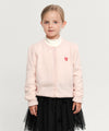Marithé François Girbaud Kids Scallop Neck Cardigan Light Pink