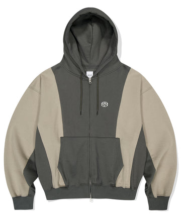 Mahagrid ECLIPSE LOGO HOOD ZIP-UP [KHAKI]