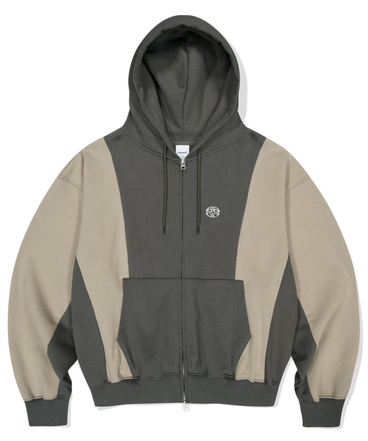 Mahagrid ECLIPSE LOGO HOOD ZIP-UP [KHAKI]