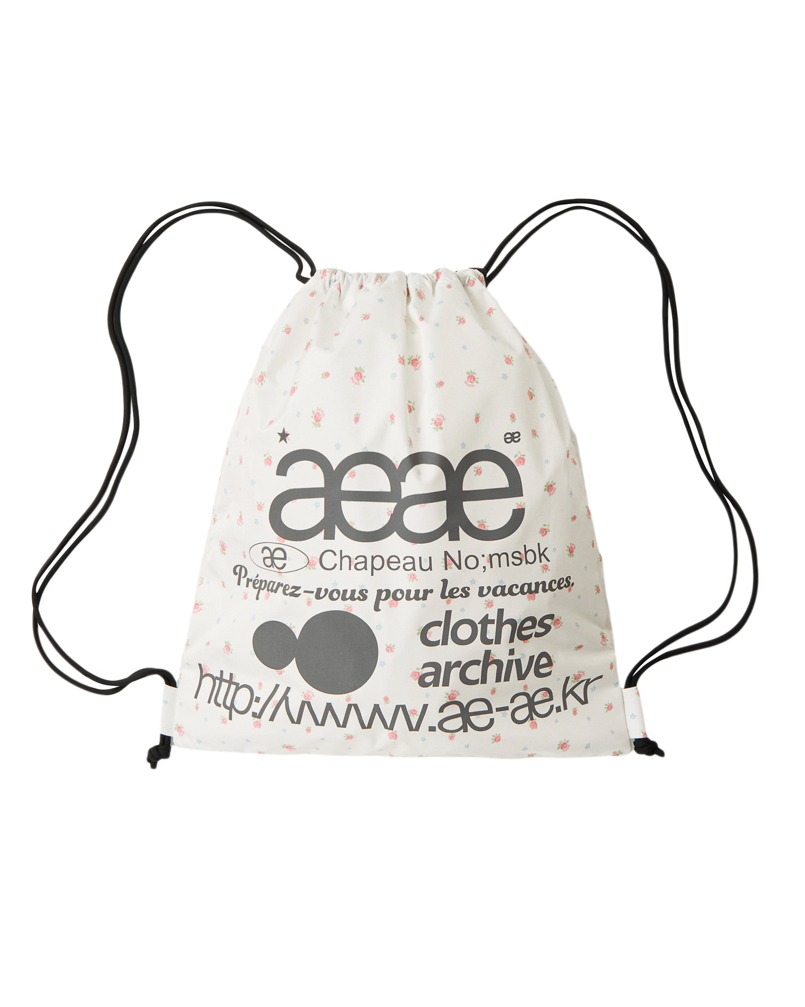 AEAE Web Logo Flower Gym Sack