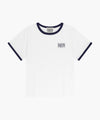 Marithé François Girbaud Kids Small Classic Logo Ringer Tee Light Purple