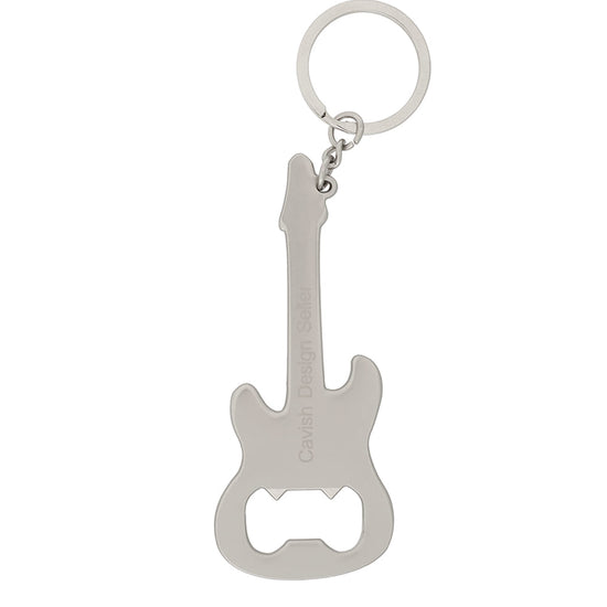 Cavish Guitar Opener Keyring Silver