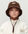 Marithé François Girbaud Kids Bear Classic Logo Fleece Bucket Hat Brown