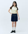 Marithé François Girbaud W Straight Denim Mini Skirt