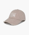 Marithé François Girbaud DRAWING CLASSIC LOGO DAMAGED COVERED CAP pink