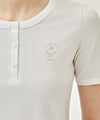 Marithé François Girbaud W STRIPE HENLEY NECK TEE