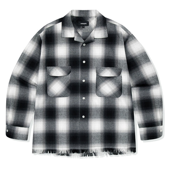 Mahagrid Cut Off Flannel Check Shirt