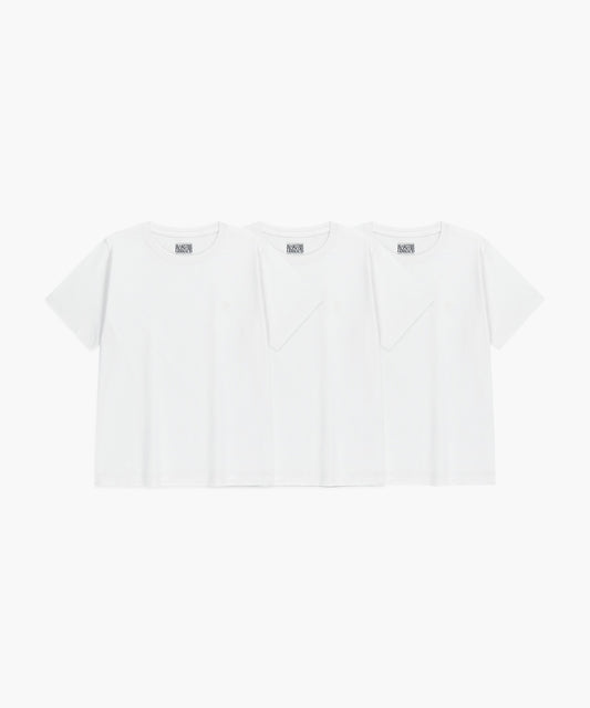 Marithé François Girbaud W 3PACK CIRCLE LOGO TEE white
