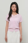 General Idea WOMAN Punching Scallop Half Cardigan