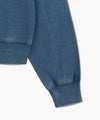 Marithé François Girbaud W Classic Logo Garment Dyed Crop Sweatshirt Blue