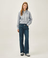 Marithé François Girbaud W BACK CLASSIC LOGO CROP HOODIE ZIPUP heather gray