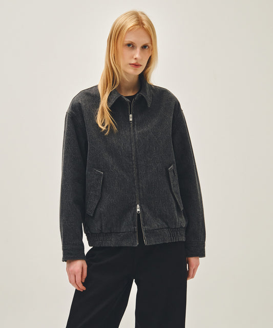 Marithé François Girbaud DENIM HARRINGTON JACKET