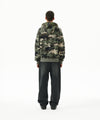 Mahagrid Camo Applique Zip Up Hoodie