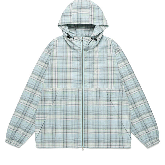 Cavish Hooded Check Wind Breaker