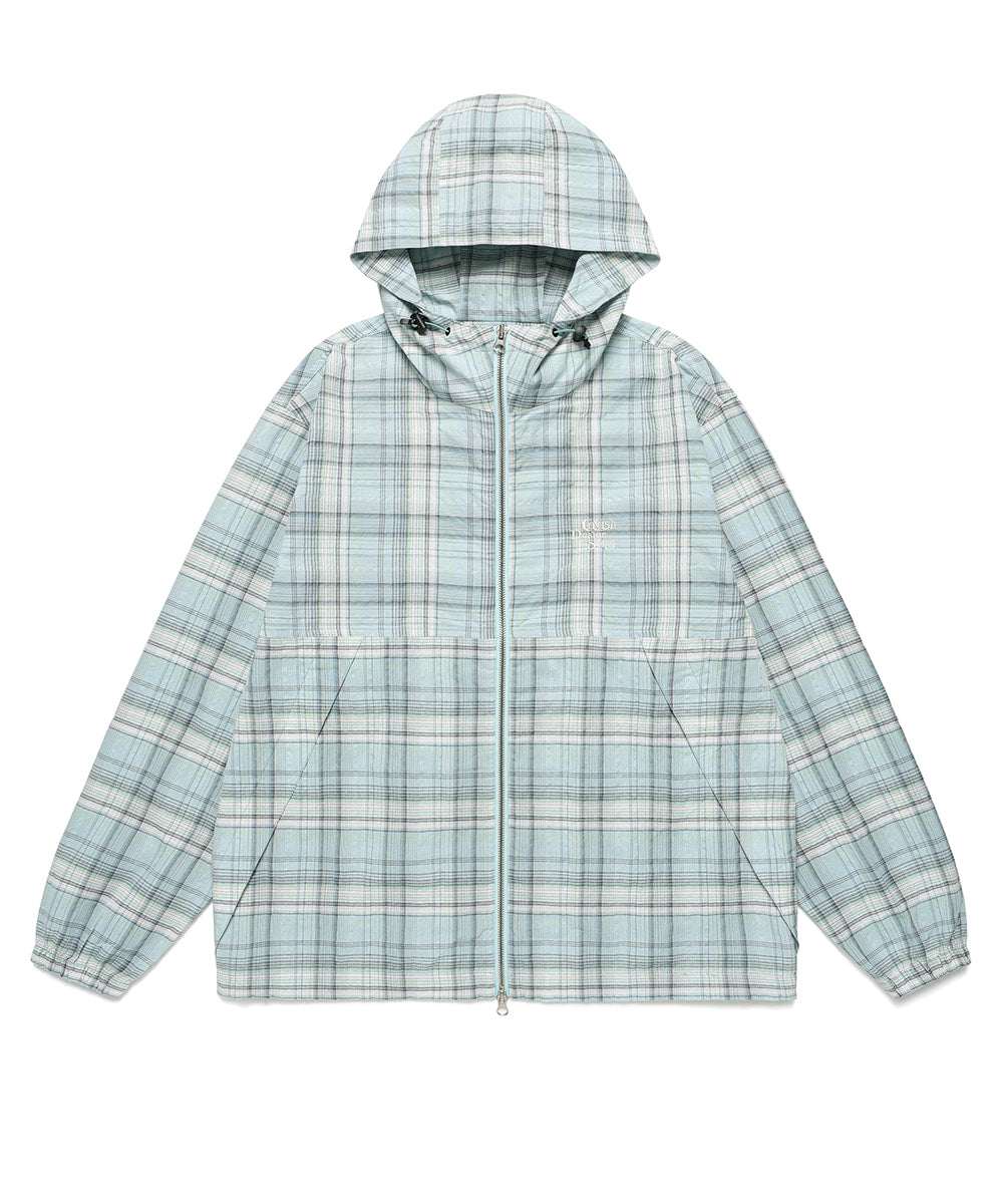 Cavish Hooded Check Wind Breaker