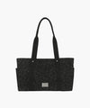 Marithé François Girbaud CLASSIC LOGO PATTERN CANVAS SHOULDER BAG black