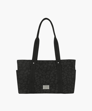 Marithé François Girbaud CLASSIC LOGO PATTERN CANVAS SHOULDER BAG black