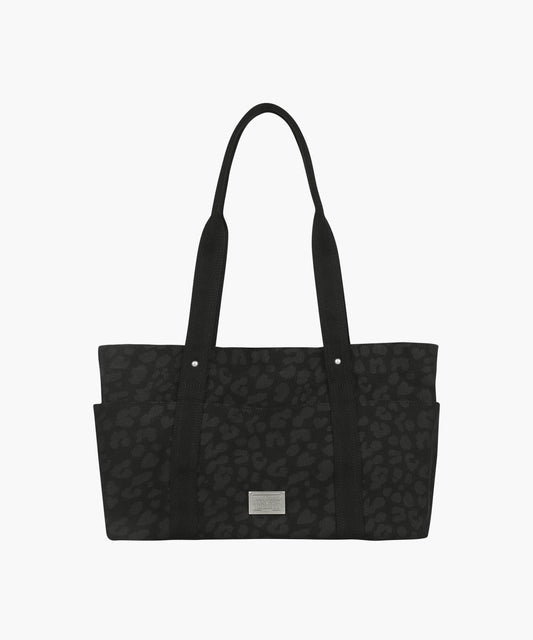 Marithé François Girbaud CLASSIC LOGO PATTERN CANVAS SHOULDER BAG black
