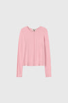 General Idea WOMAN Airy Round Neck Pintuck T-Shirt