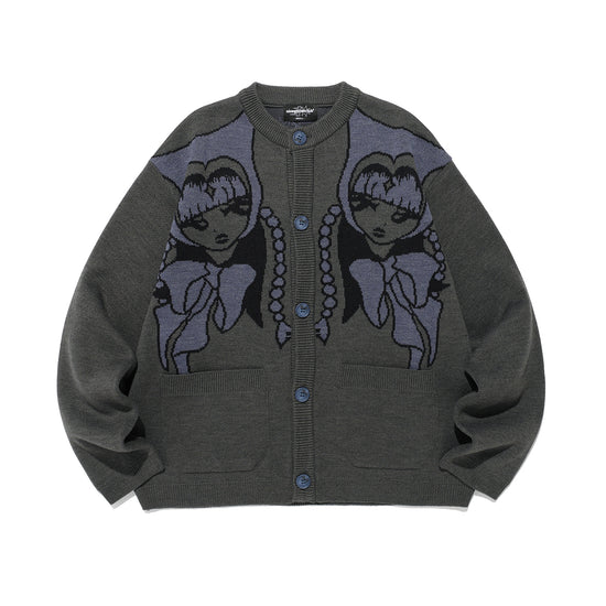 Nice Ghost Club Devil Girl Knit Cardigan