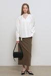 General Idea WOMAN V-Neck Scarf Blouse