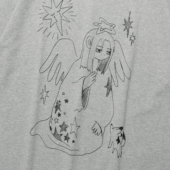 Nice Ghost Club Praying Angel Big Big Tee [Grey]
