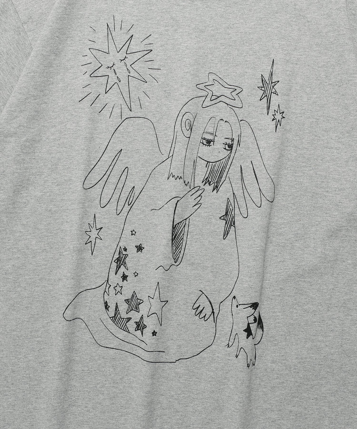Nice Ghost Club Praying Angel Big Big Tee [Grey]