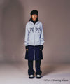Nice Ghost Club Denim Pleats Panel Layered Skirt Pants