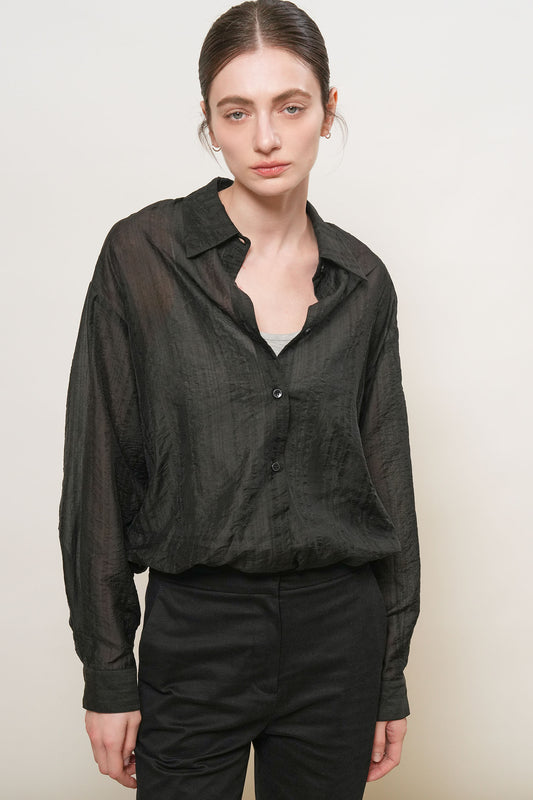 General Idea WOMAN Summer Sheer Layered Blouson Shirt