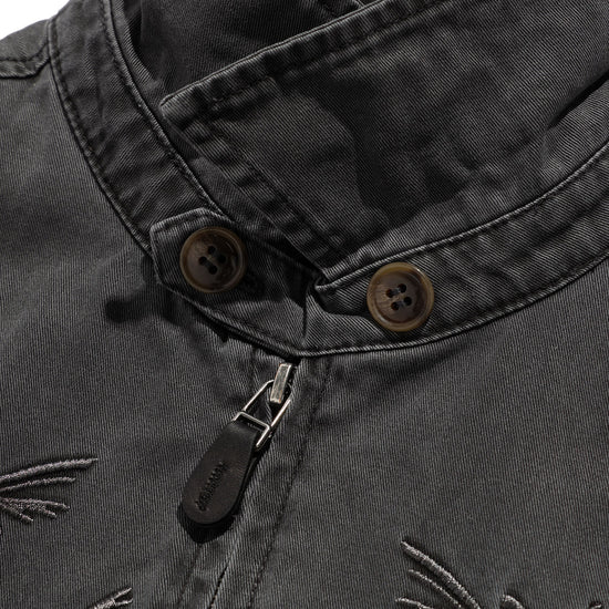 Nice Ghost Club Tattoo Harrington Dyed Jacket [Black]
