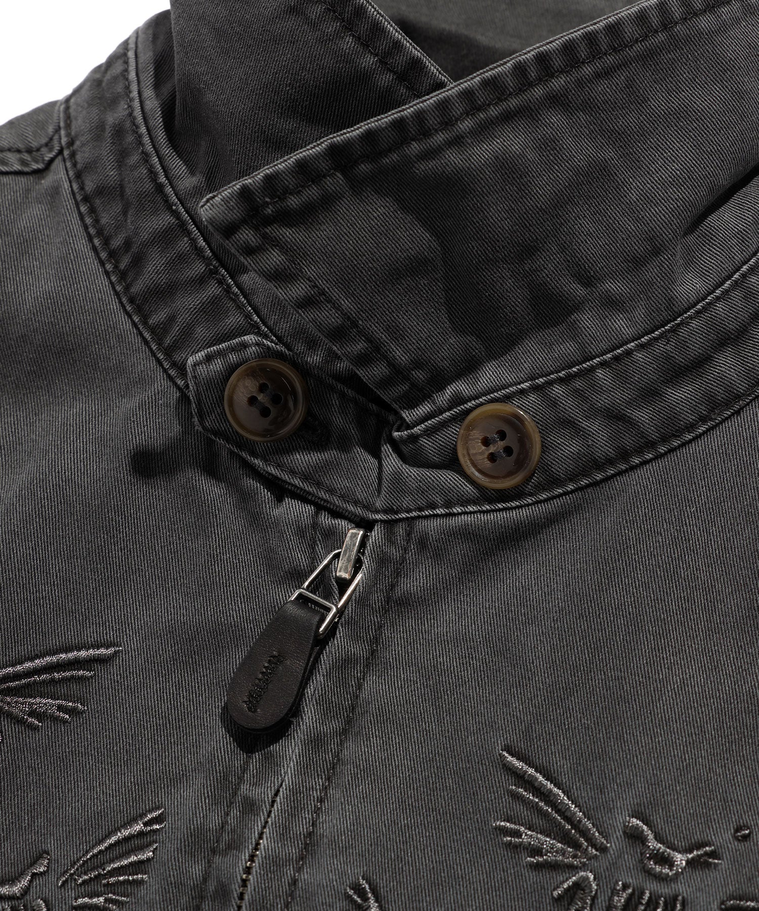 Nice Ghost Club Tattoo Harrington Dyed Jacket [Black]