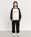 Marithé François Girbaud Kids Vintage Baseball Raglan Sweatshirt Dark Navy