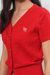 General Idea WOMAN Airy V-Neck Cable Cardigan