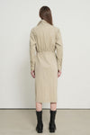 General Idea WOMAN High Neck Zip-Up Wrap Dress [BEIGE]