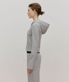 Marithé François Girbaud Women's Slim Fit Crop Hoodie Zip-Up Black