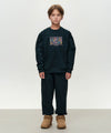 Marithé François Girbaud Kids Doodle Classic Logo Sweatshirt in Brushed Dark Green