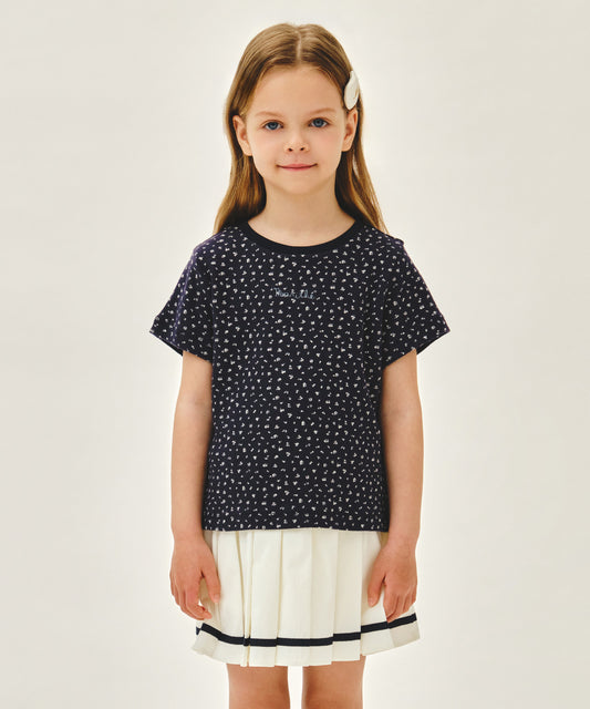 Marithé François Girbaud Kids All Over Flower Tee Navy