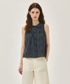 Marithé François Girbaud W ROUND COLLAR SLEEVELESS BLOUSE