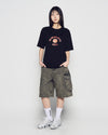 ADLV Bear Doll Hug Brown Line Friends Short Sleeve T-Shirt