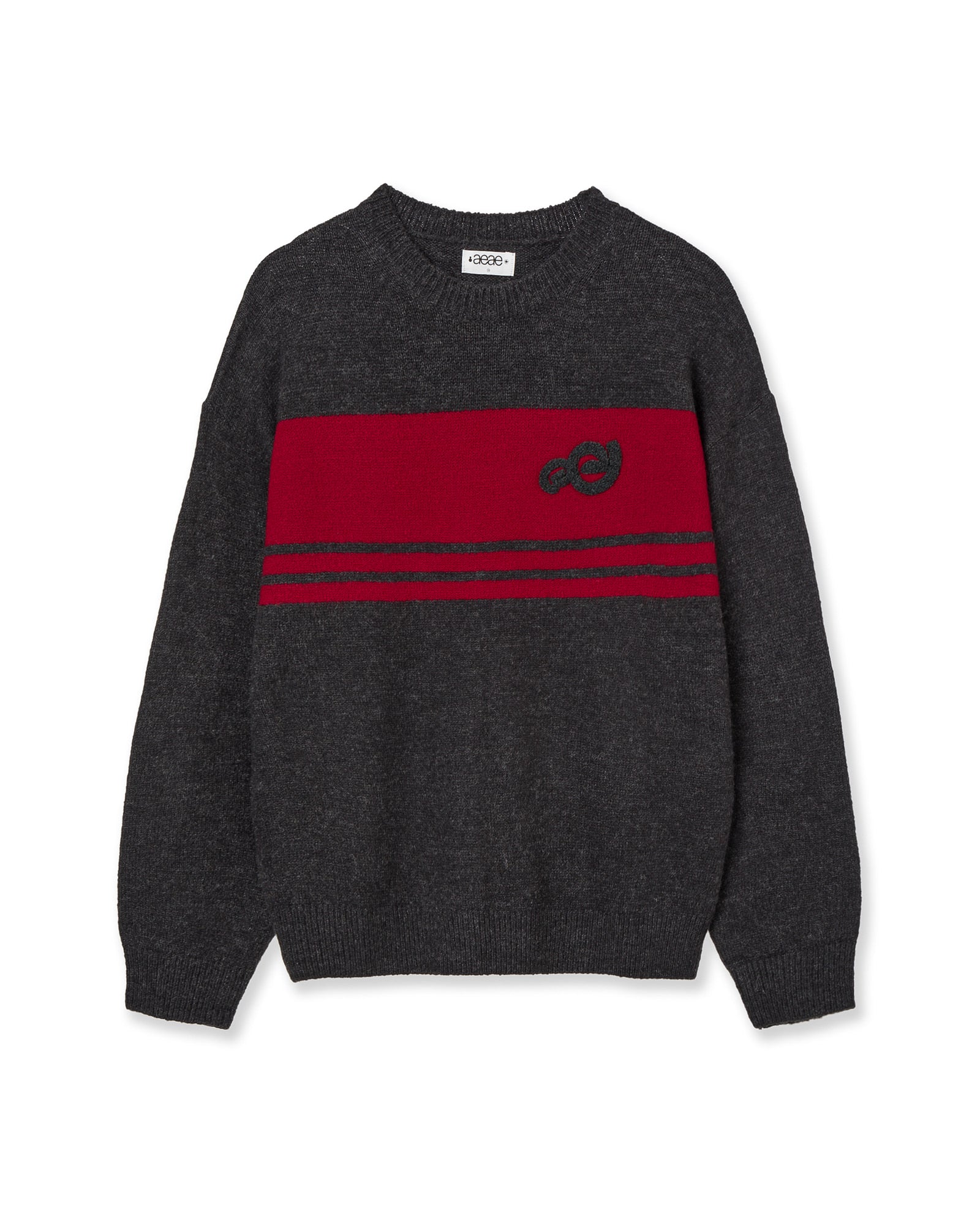 AEAE Color Block Knit [Charcoal]