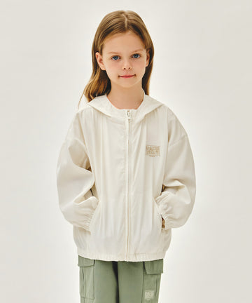 Marithé François Girbaud Kids Classic Logo Seersucker Jacket Cream