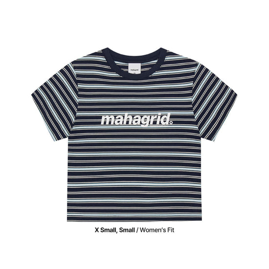 Mahagrid Stripe Basic Logo Tee
