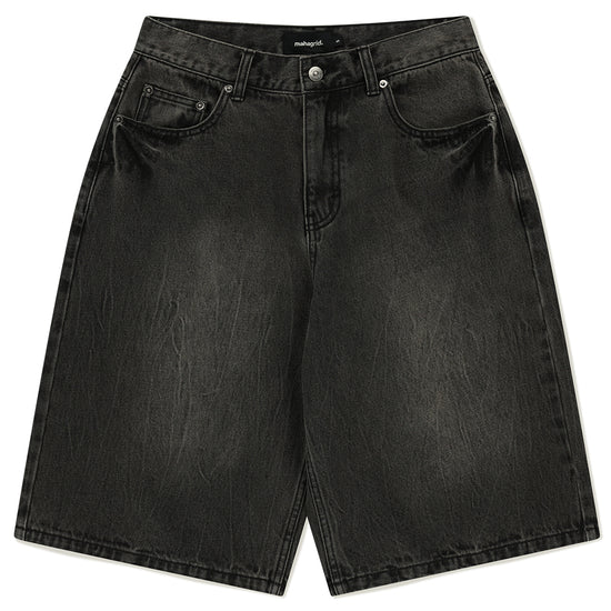 Mahagrid Mud Washing Denim Short